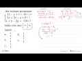 Jika terdapat persamaan: 3x - y + z = 10 2x + 3y - z = 8