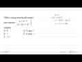 Nilai x yang memenuhi sistem persamaan: y=x+1 y=(x+1)^2