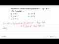 Persamaan sumbu simetri parabola x^2 - 2x - 8y + 17 = 0