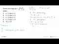 Domain dari fungsi g(x)=(4-x^2)/(x^2-x-6) adalah ....