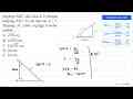 Segitiga ABC siku-siku di B dengan panjang A B=10 cm dan