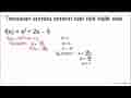 Tentukan sumbu simetri dan titik balik dari f(x)=x^(2)+2