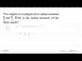 Two angles in a triangle have radian measure pi/5 and pi/6