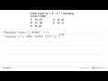 Grafik fungsi f(x)=9-3^(x+3) memotong sumbu Y di titik ....