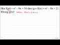 Jika F(x)=x^(2)-8 x+16 dan(g o f)(x)=x^(2)-8 x+21 Hitung