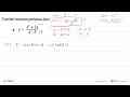Carilah turunan pertama dari:y=(x^2+2x)/(x-3)