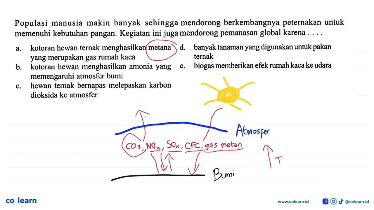 Populasi manusia makin banyak sehingga mendorong