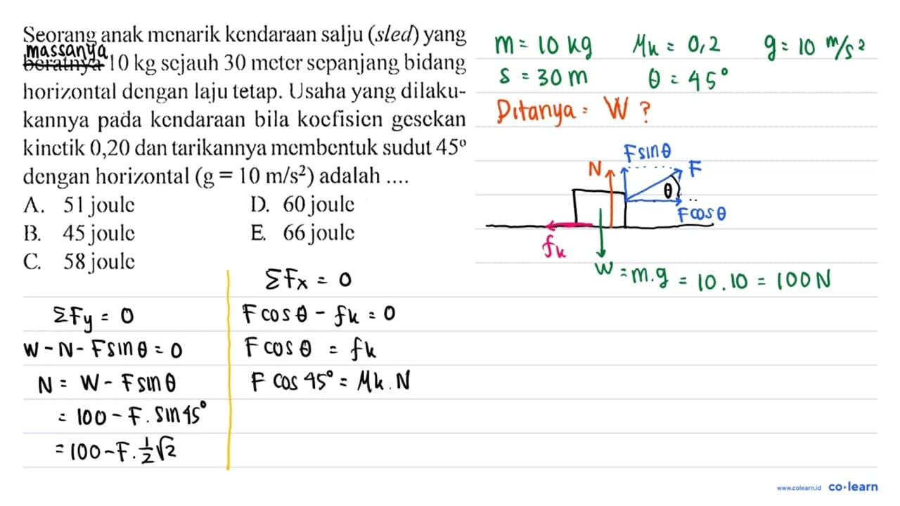 Seorang anak menarik kendaraan salju (sled) yang beratnya