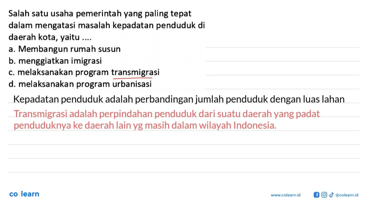 Salah satu usaha pemerintah yang paling tepat dalam