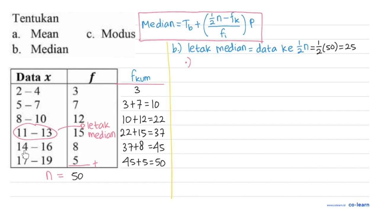 Data {x) {1)/(|c|)/( {f) ) 2-4 3 5-7 7 8-10 12 11-13 15