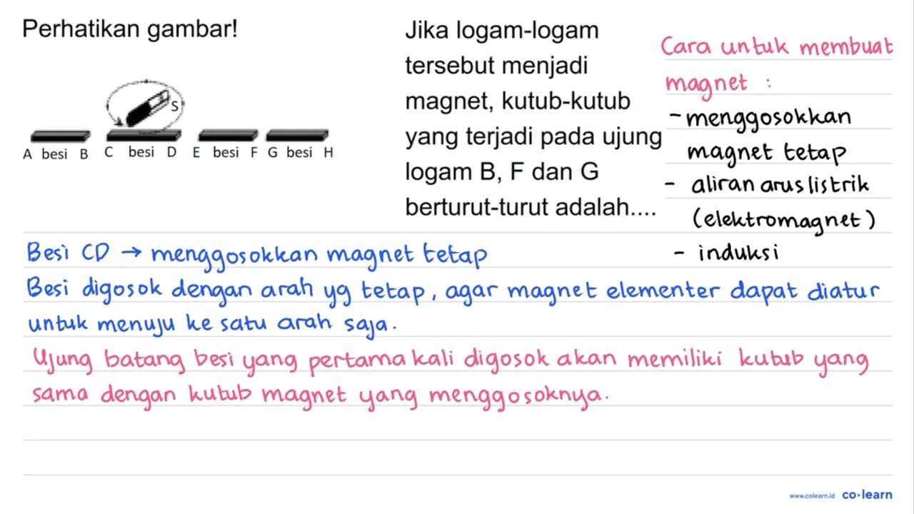 Perhatikan gambar! Jika logam-logam tersebut menjadi