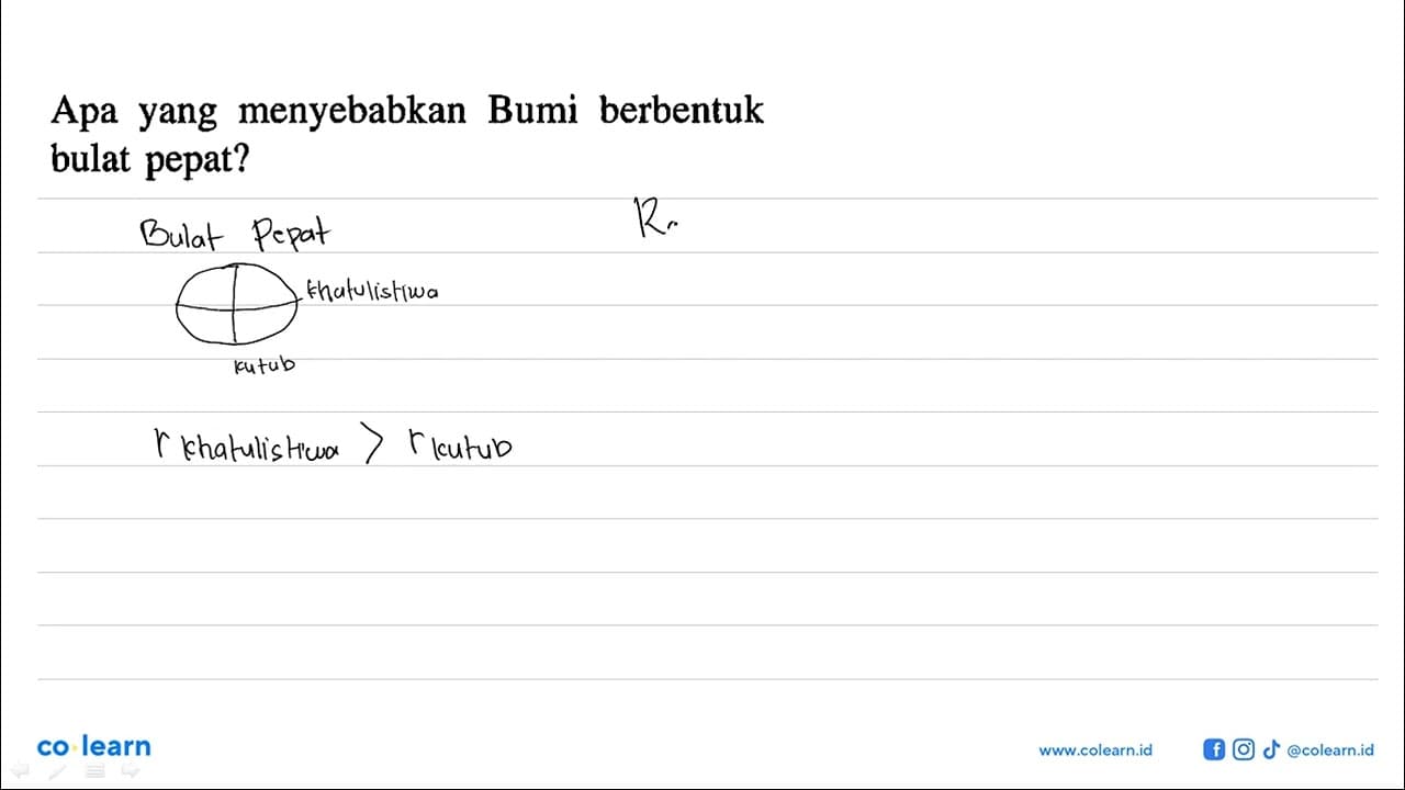 Apa yang menyebabkan Bumi berbentuk bulat pepat?