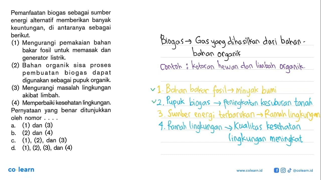 Pemanfaatan biogas sebagai sumber energi alternatif