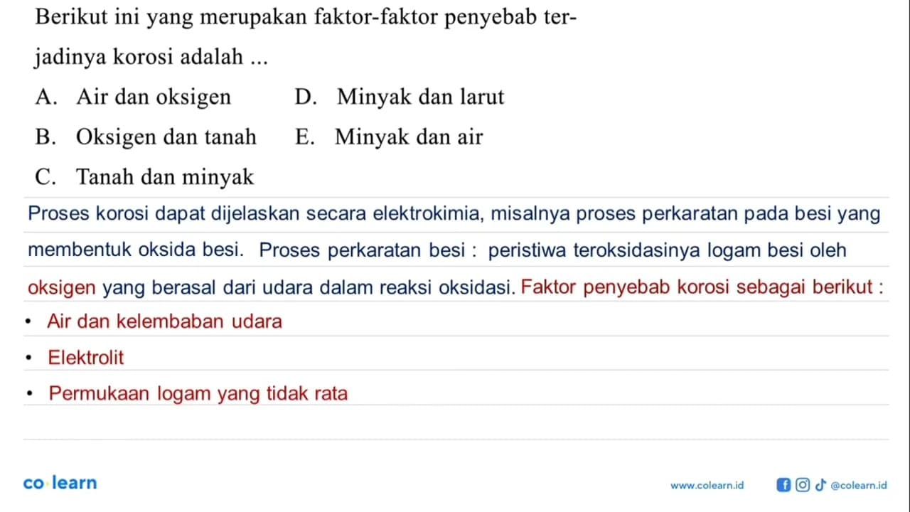 Berikut ini yang merupakan faktor-faktor penyebab