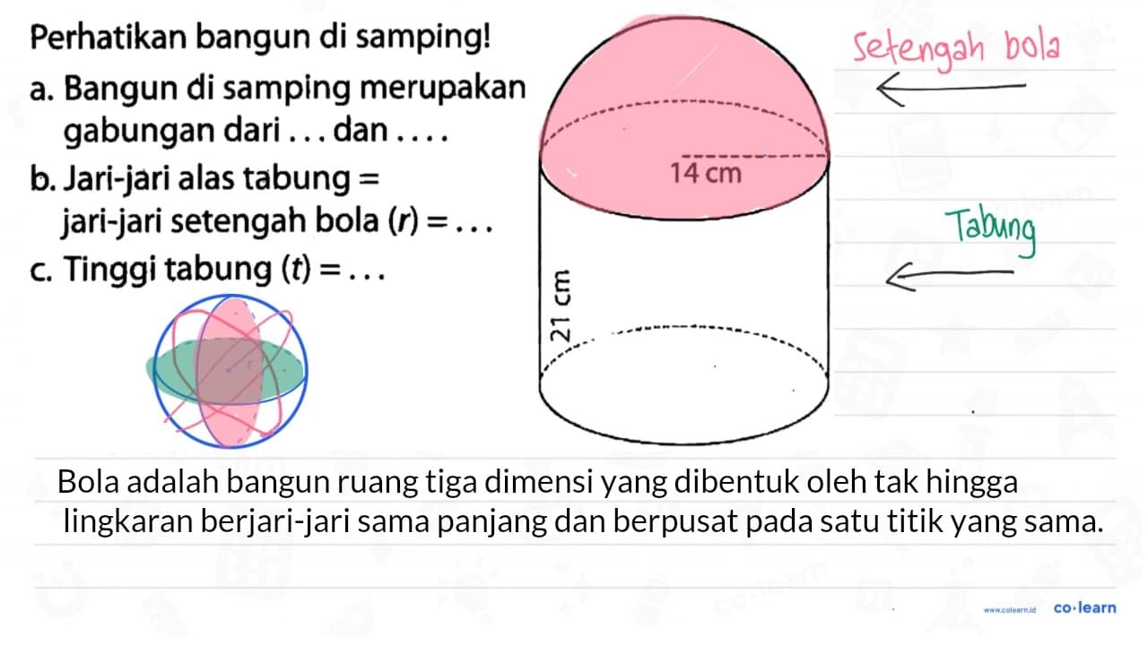 Perhatikan bangun di samping! a. Bangun di samping