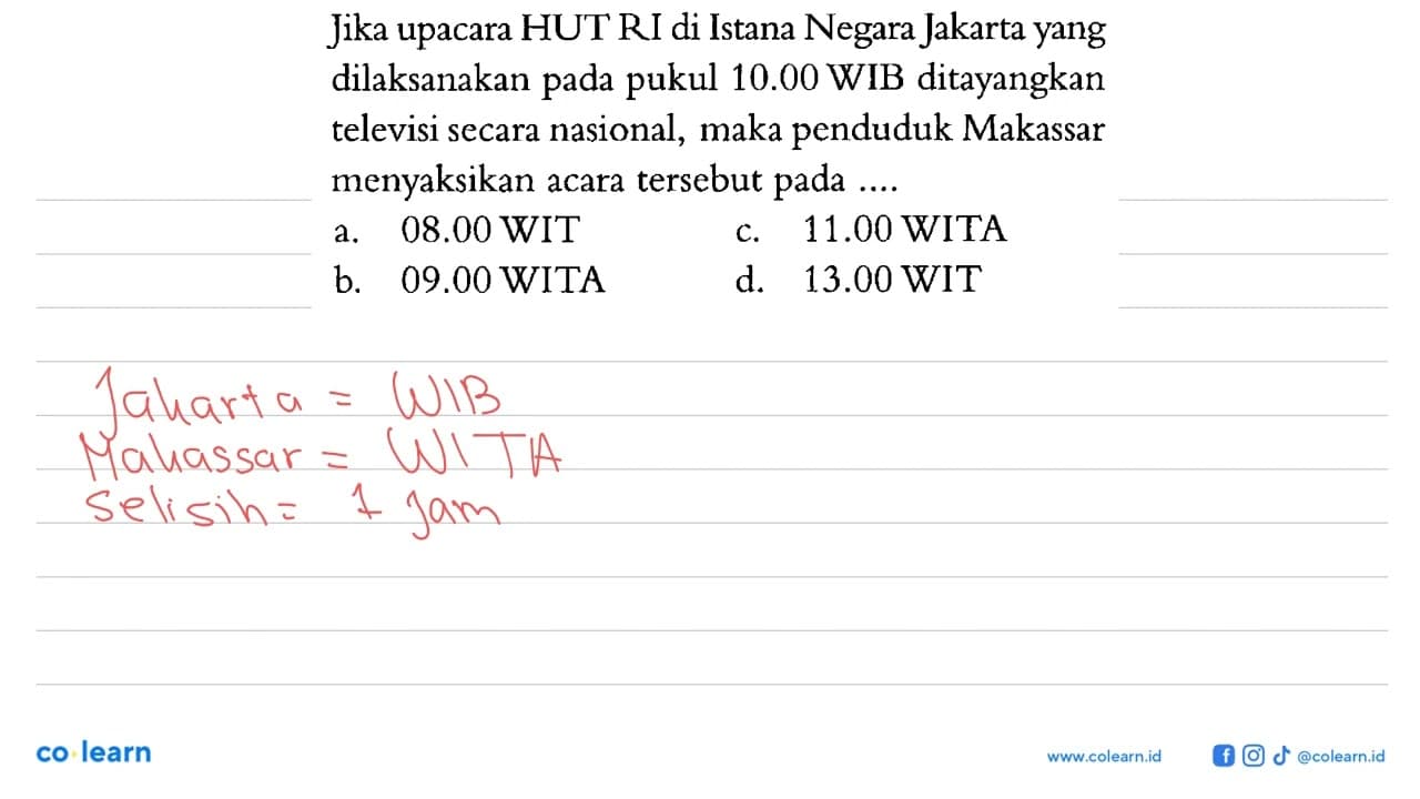 Jika upacara HUT RI di Istana Negara Jakarta yang