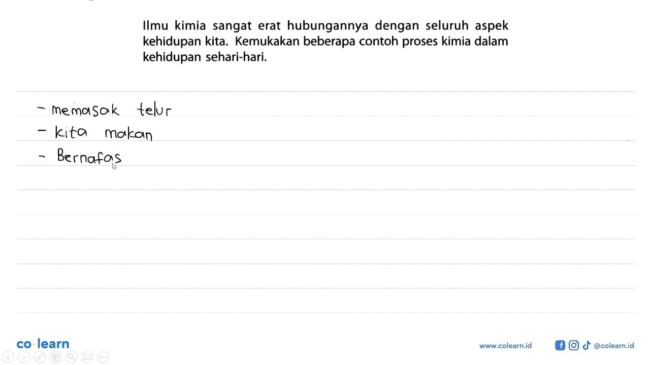 Ilmu kimia sangat erat hubungannya dengan seluruh aspek