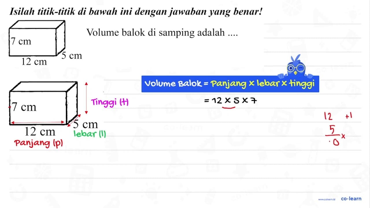 Isilah titik-titik di bawah ini dengan jawaban yang benar!