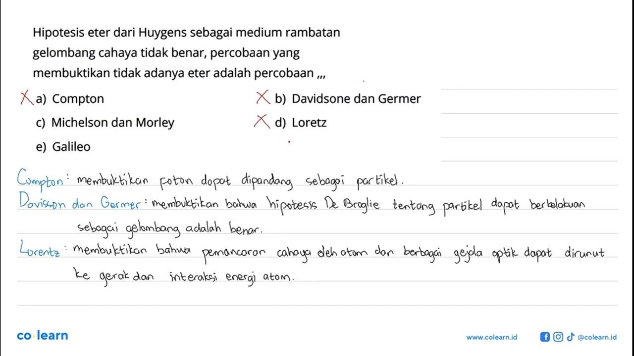 Hipotesis eter dari Huygens sebagai medium rambatan