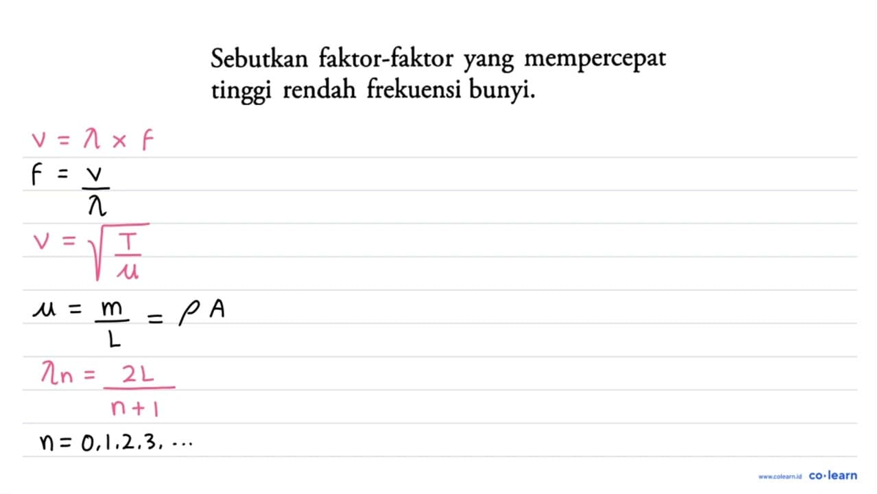 Sebutkan faktor-faktor yang mempercepat tinggi rendah