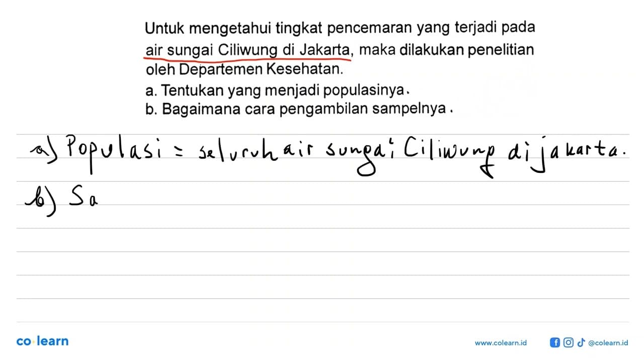 Untuk mengetahui tingkat pencemaran yang terjadi pada air