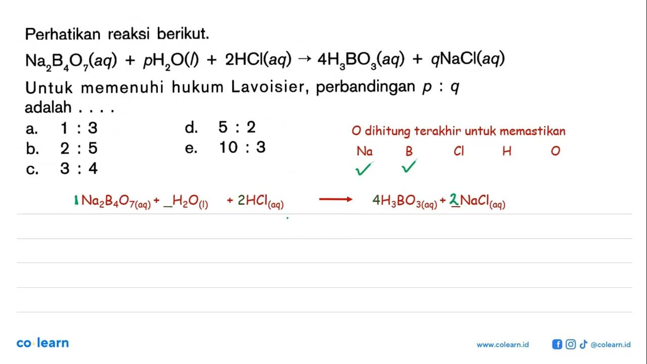 Perhatikan reaksi