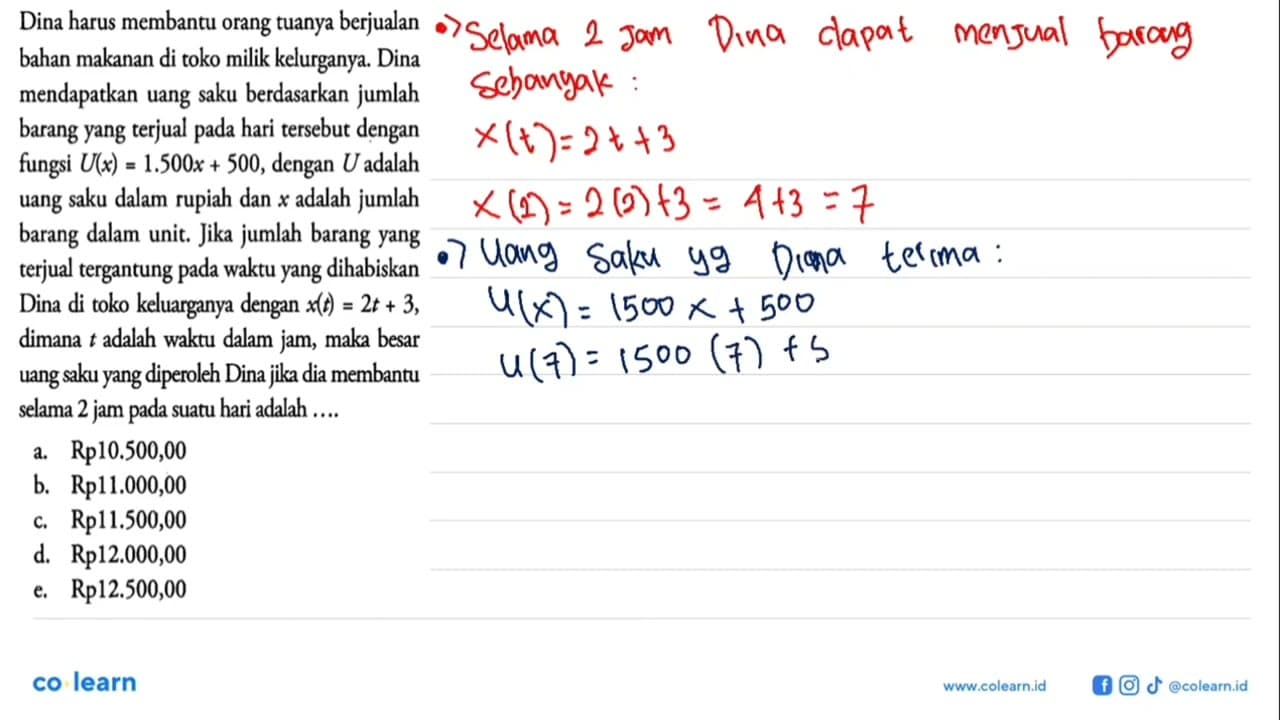 Dina harus membantu orang tuanya berjualan bahan makanan di