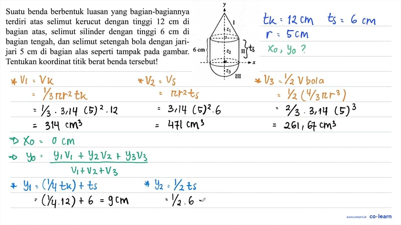 Suatu benda berbentuk luasan yang bagian-bagiannya terdiri