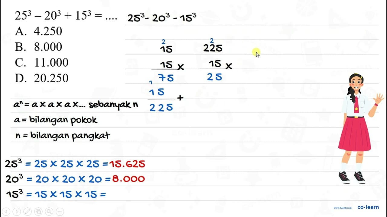 25^3 - 20^3 + 15^3 = ...