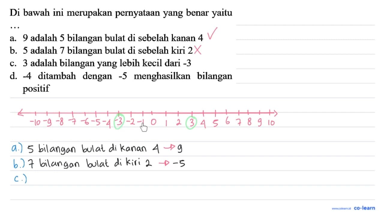 Di bawah ini merupakan pernyataan yang benar yaitu ... a. 9