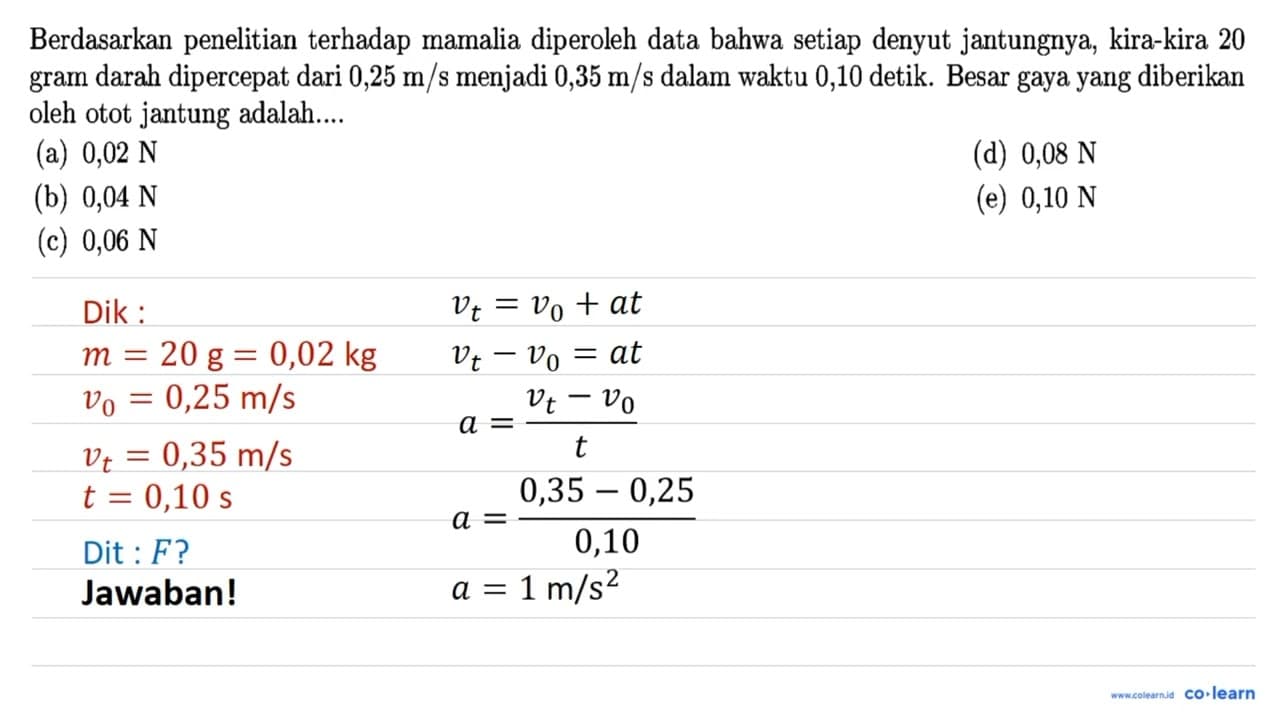 Berdasarkan penelitian terhadap mamalia diperoleh data