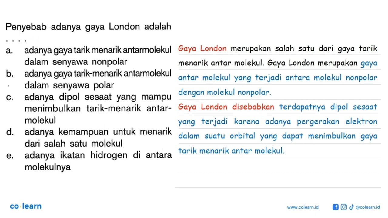 Penyebab adanya gaya London adalah....