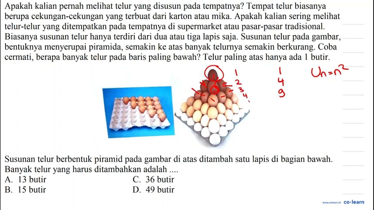 Apakah kalian pernah melihat telur yang disusun pada