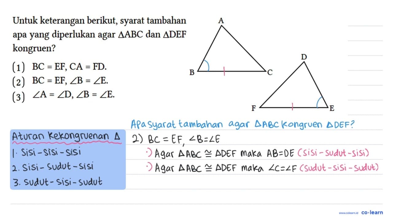 Untuk keterangan berikut, syarat tambahan apa yang