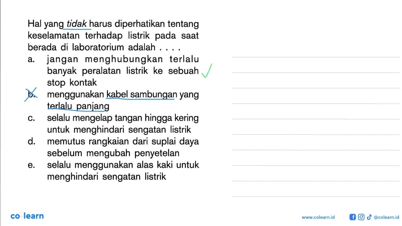 Hal yang tidak harus diperhatikan tentang keselamatan