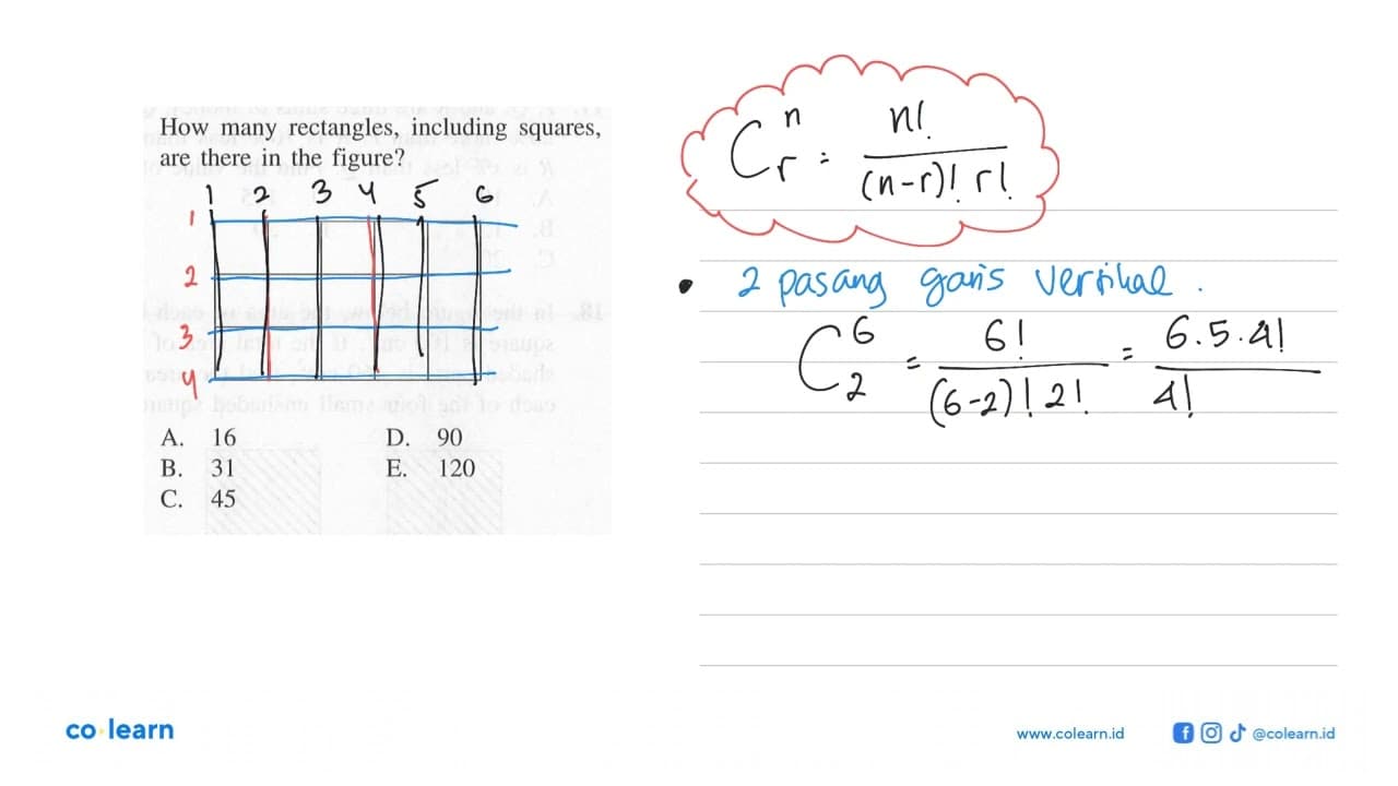 How many rectangles, including squares, are there in the