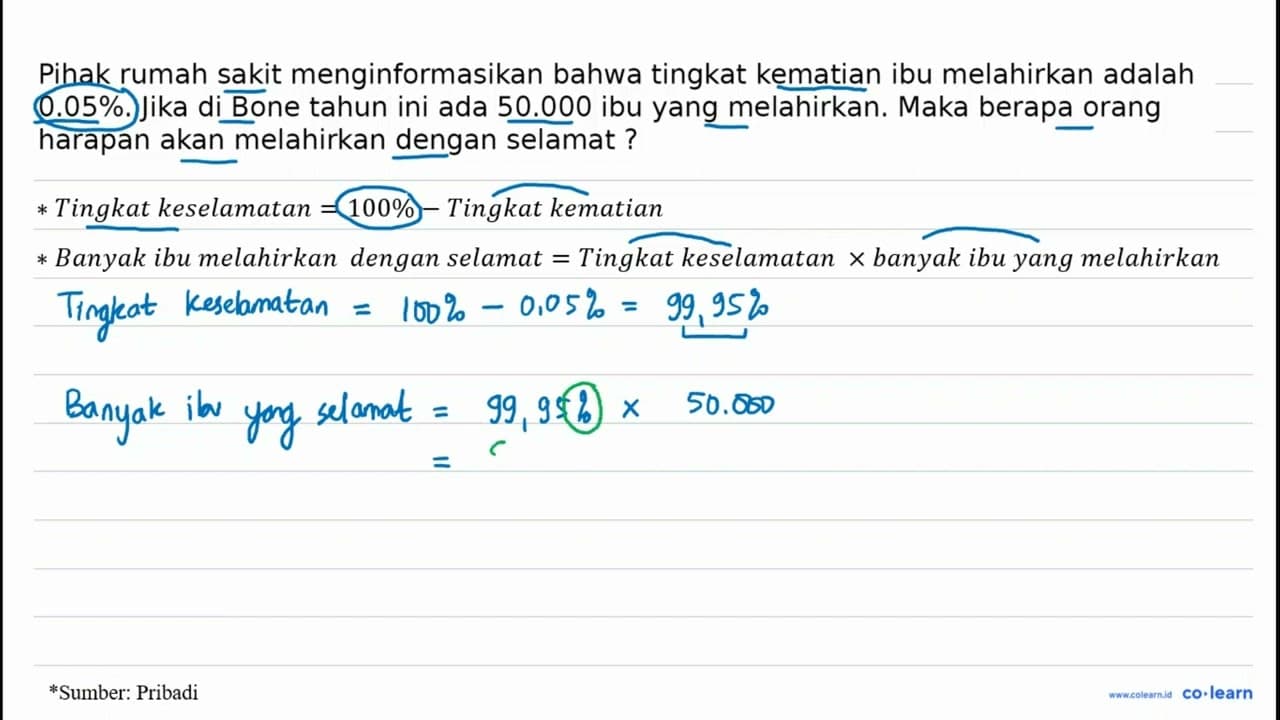 Pihak rumah sakit menginformasikan bahwa tingkat kematian