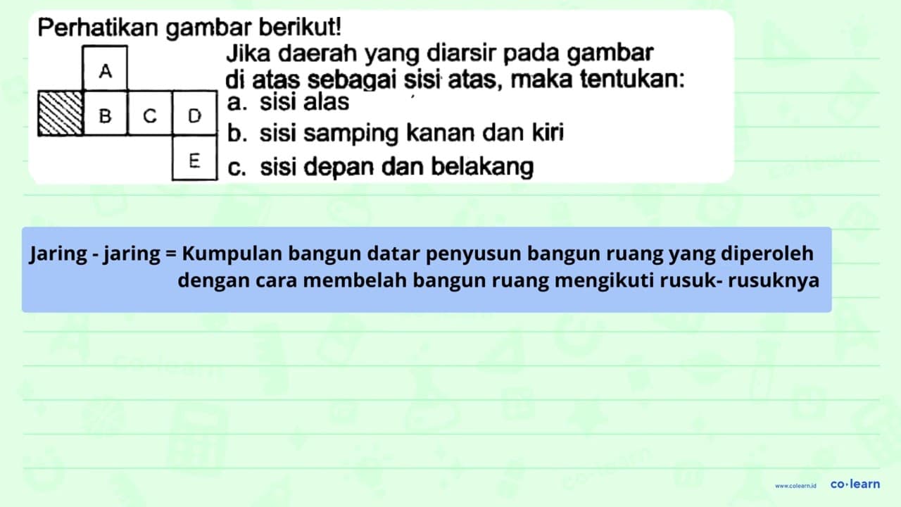 Perhatikan gambar berikut! A {3)/(|c)/() {2)/(*)/( B ) C D