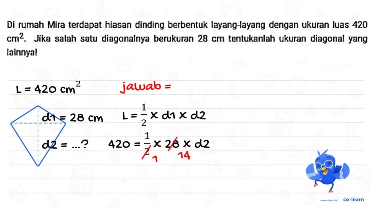 Di rumah Mira terdapat hiasan dinding berbentuk