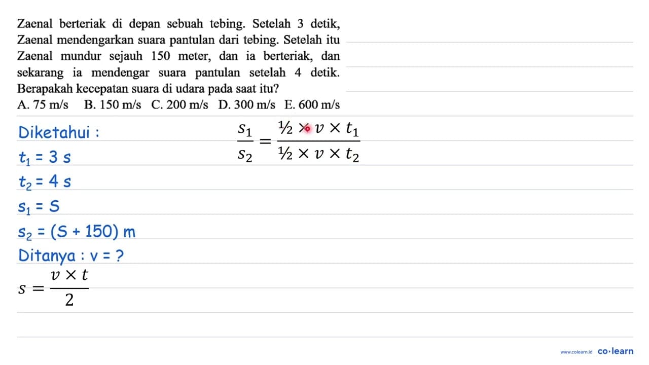 Zaenal berteriak di depan sebuah tebing. Setelah 3 detik,