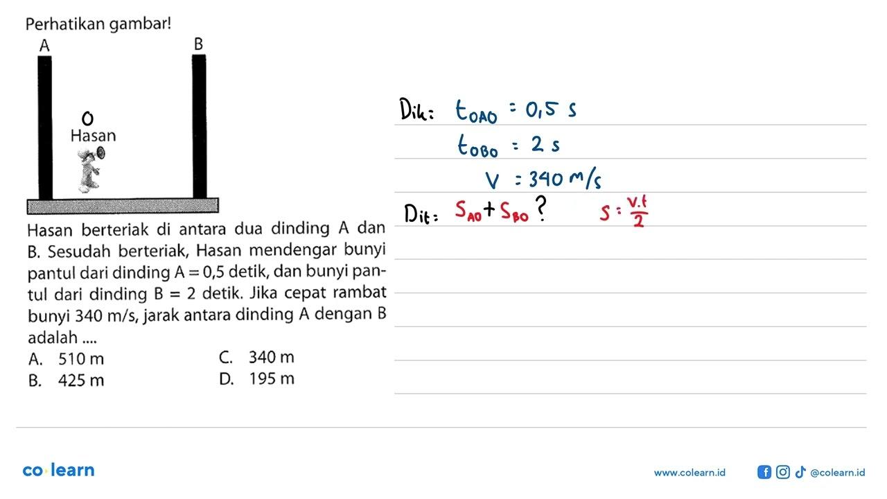 Perhatikan gambar! A Hasan B Hasan berteriak di antara dua