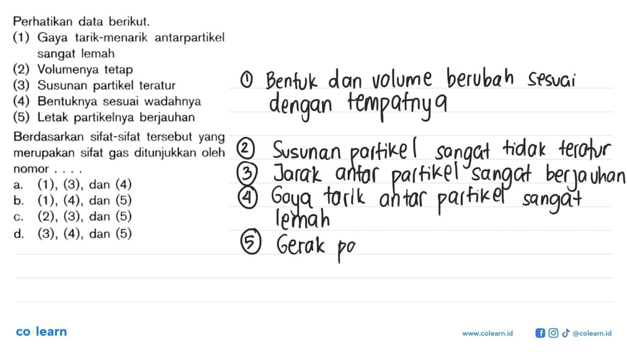 Perhatikan data berikut. (1) Gaya tarik-menarik