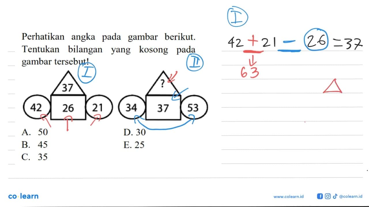 Perhatikan angka pada gambar berikut. Tentukan bilangan