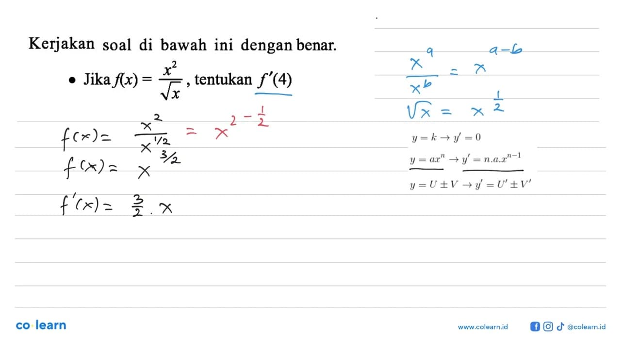 Kerjakan soal di bawah ini dengan benar.- Jika