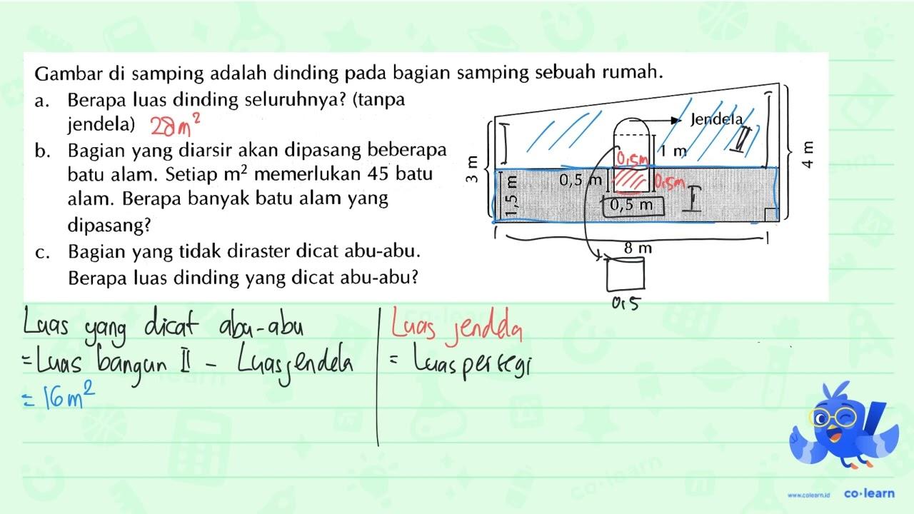 Gambar di samping adalah dinding pada bagian samping sebuah