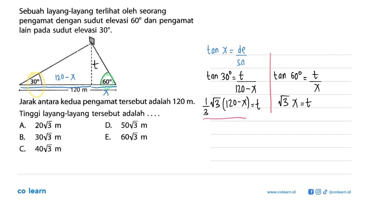 Sebuah layang-layang terlihat oleh seorang pengamat dengan