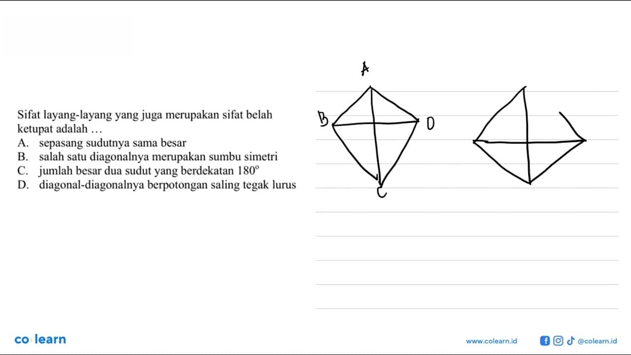 Sifat layang-layang yang juga merupakan sifat belah ketupat