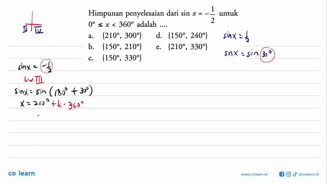 Himpunan penyelesaian dari persamaan 3tan x=-akar(3) untuk