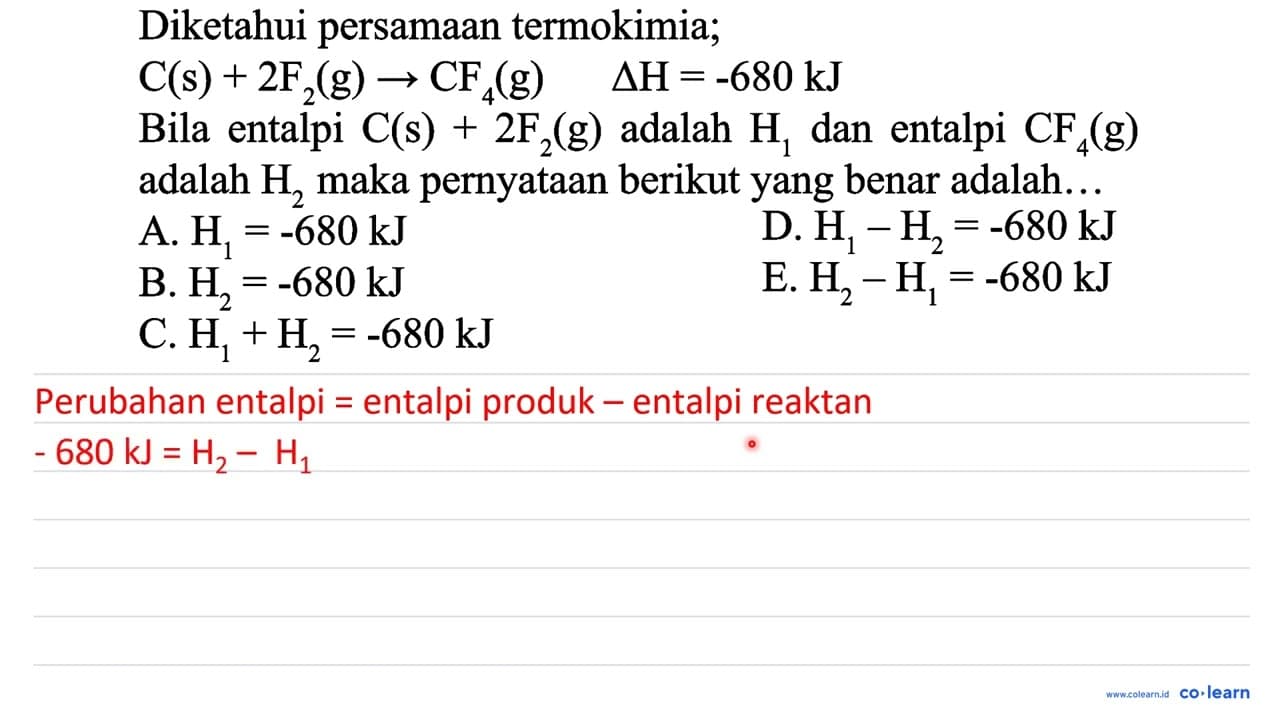 Diketahui persamaan termokimia; C(s)+2 F_(2)(g) ->