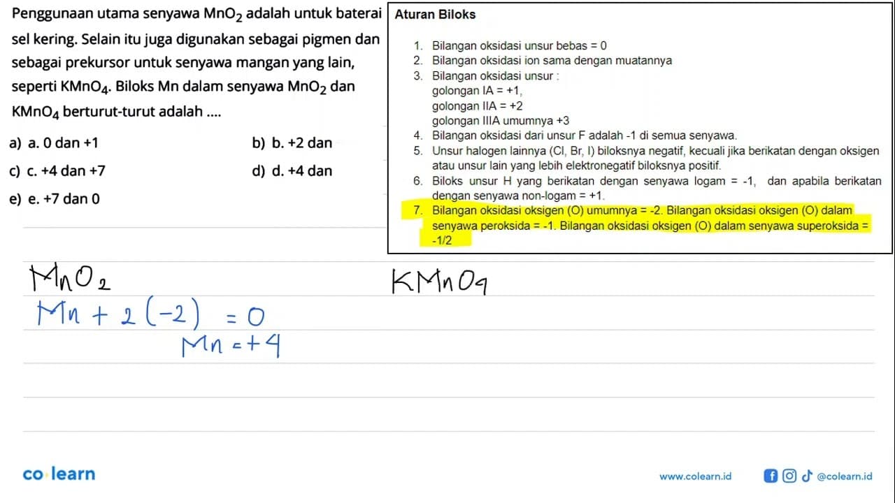 Penggunaan utama senyawa MnO2 adalah untuk baterai sel